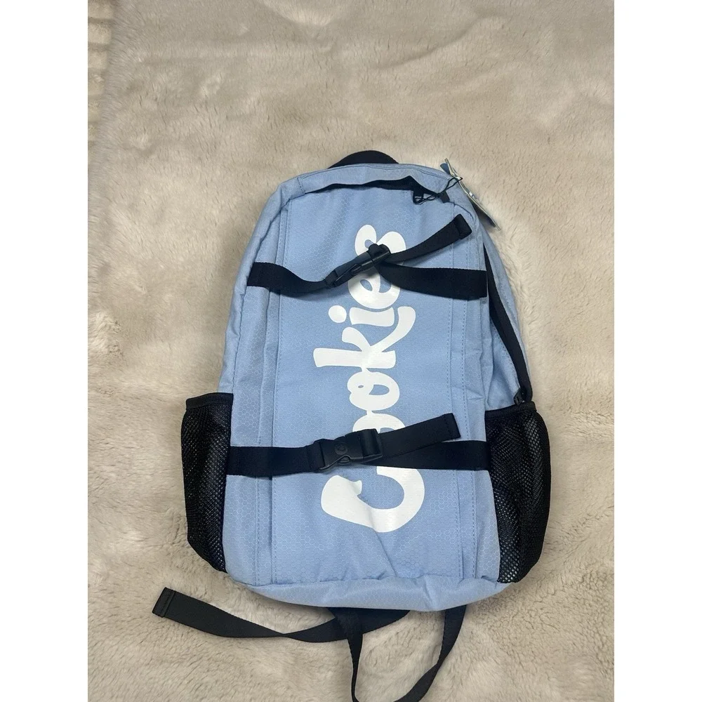 Cookies Backpack Light Blue  with White Logo‎